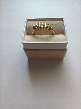 Gold-Tone Multi-Stone Women’s Ring -14k Yellow Gold